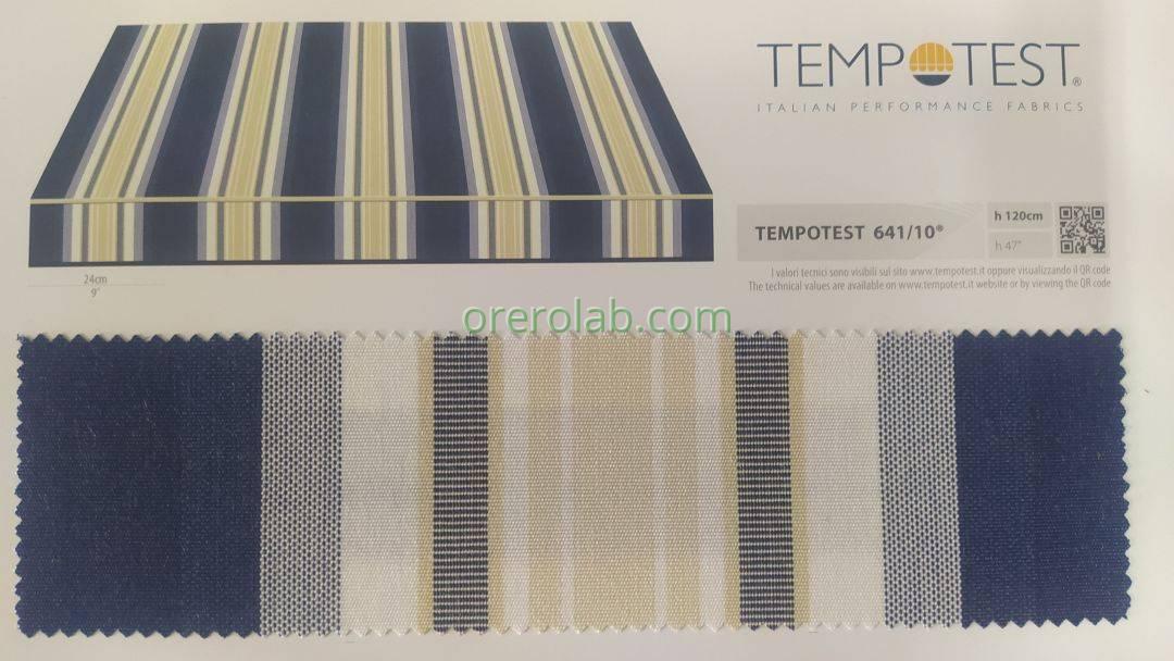 awning tempotest blue striped fabric color code 641 10 Lecce