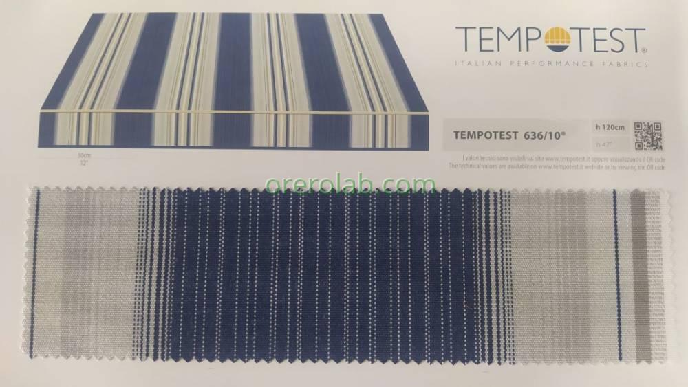 tende da sole tessuto tempotest righe blu codice colore 636 10