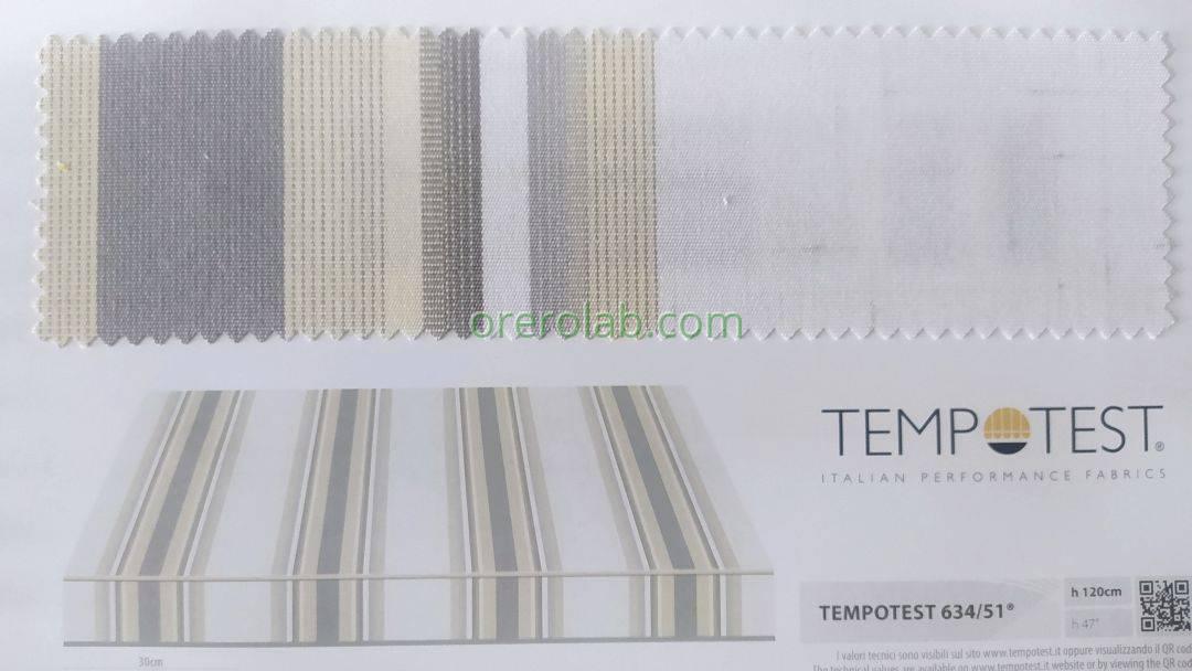 awning tempotest grey striped fabric color code 634 51 Salento