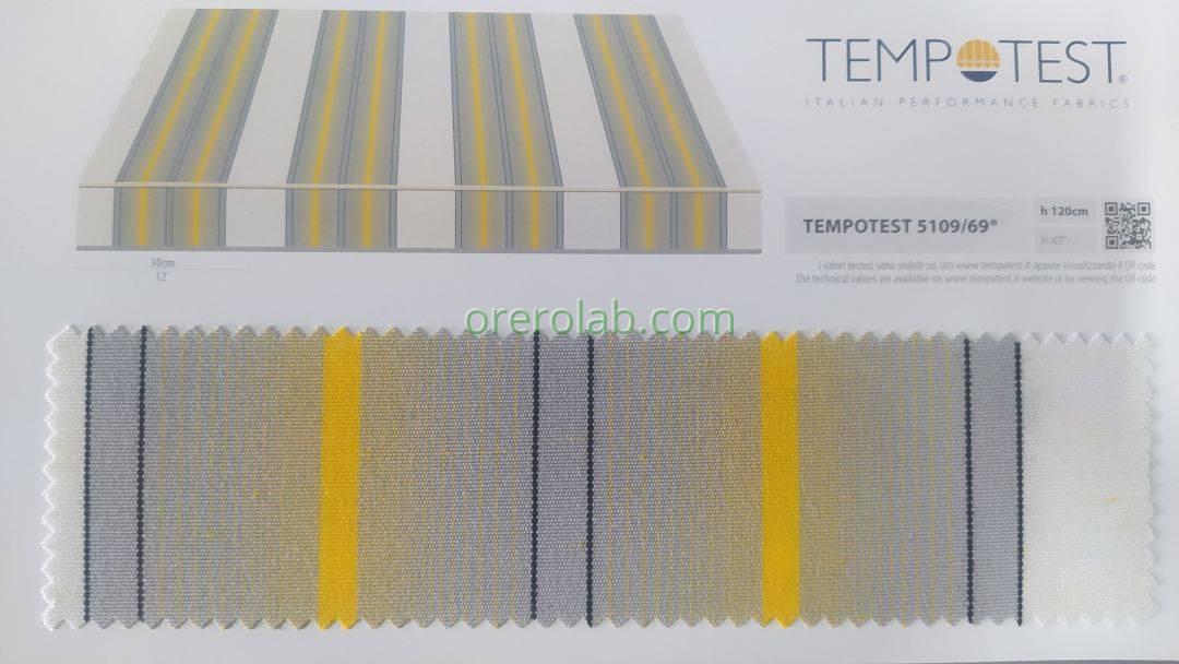awning tempotest grey striped fabric color code 5109 69 Salento