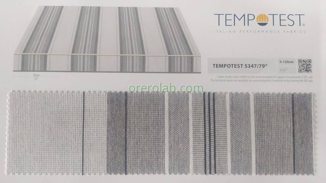 awning tempotest grey striped fabric color code 5347 79 Lecce and province