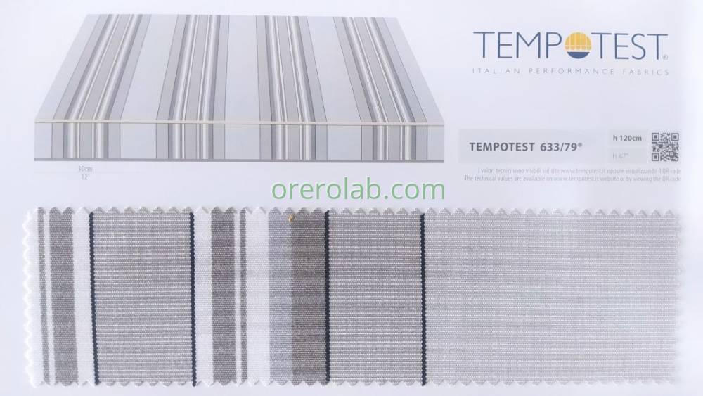 tende da sole tessuto tempotest righe grigio codice colore 633 79