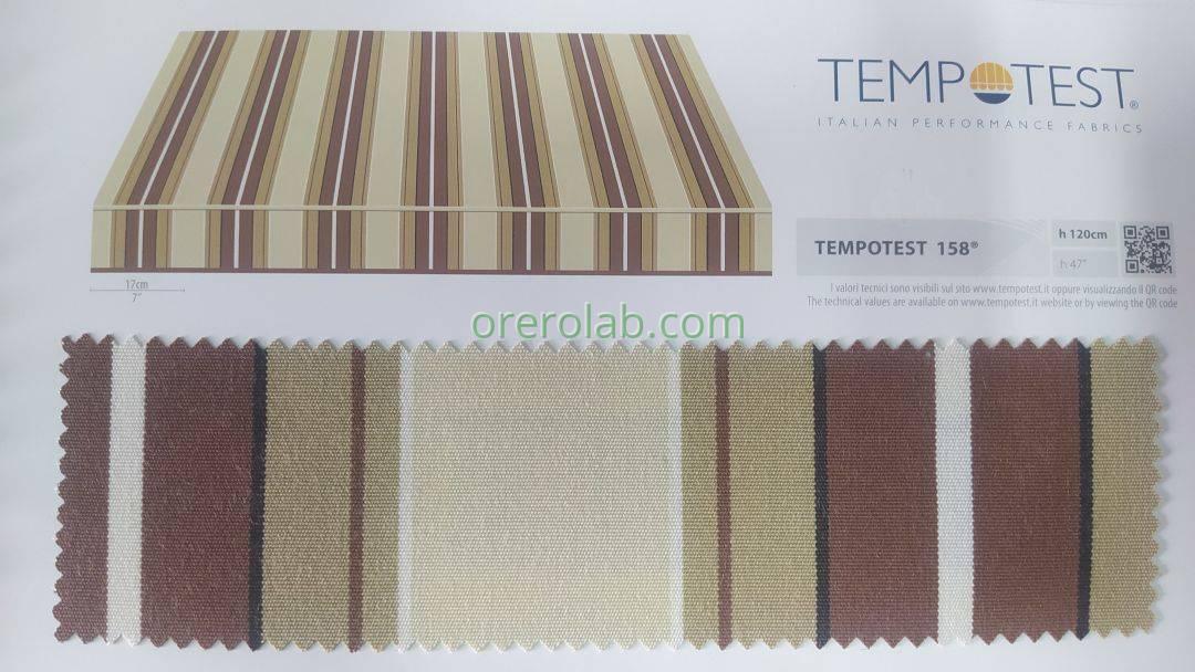tende da sole tessuto tempotest righe marrone codice colore 158 