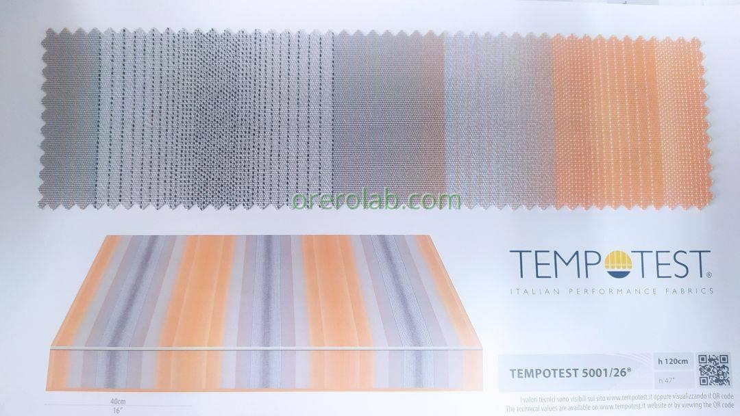tende da sole tessuto tempotest righe arancione codice colore 5001 26 