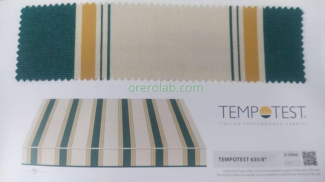 tende da sole tessuto tempotest righe verde codice colore 635 8 Salento