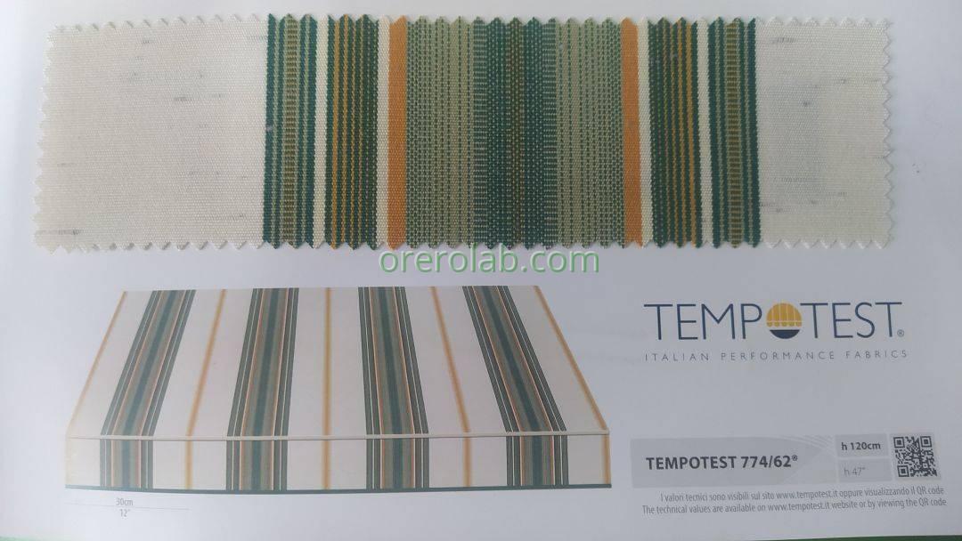 tende da sole tessuto tempotest righe verde codice colore 774 62 