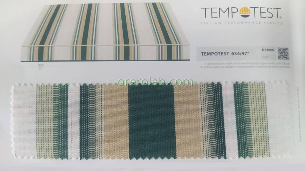 tende da sole tessuto tempotest righe verde codice colore 634 97