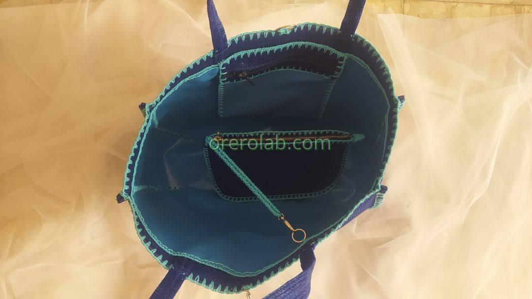 Borsa Aquatic Blue artigianale 9 Lecce e provincia