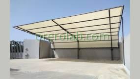 anti-hail nets shading car parking lots Lecce and	province