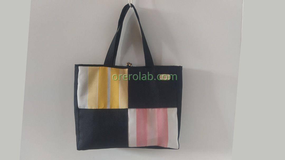 borsa tote donna batyline net tessuto fantasia moda novita shopping estate 012 