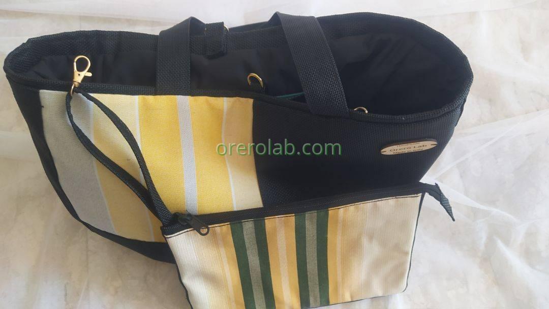 borsa donna batyline net tessuto fantasia moda novita nera shopping estate 012 Lecce e provincia